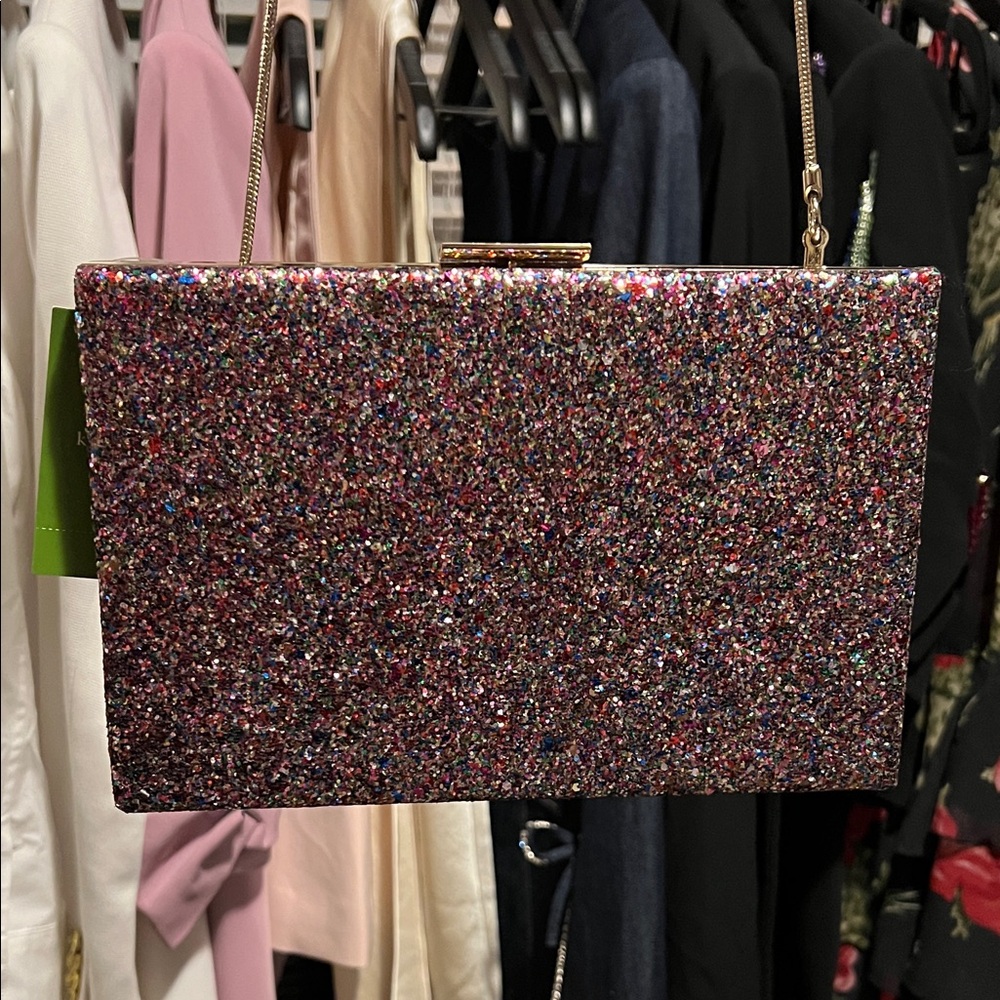 Kate Spade Emanuelle Cluch - Belmont Street Rose-gold Multi Glitter